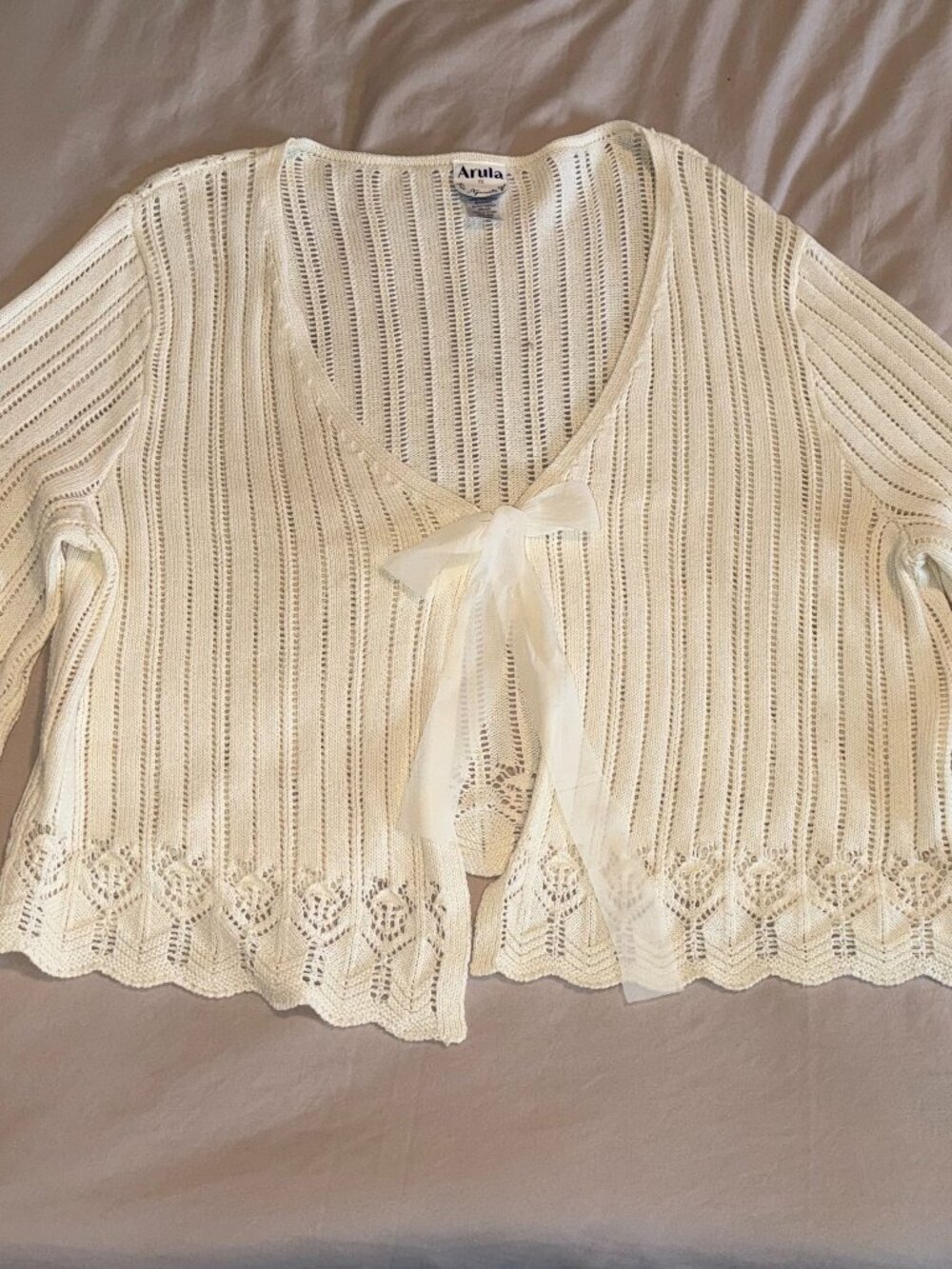 Off-White, Tie-Front Arula Sweater